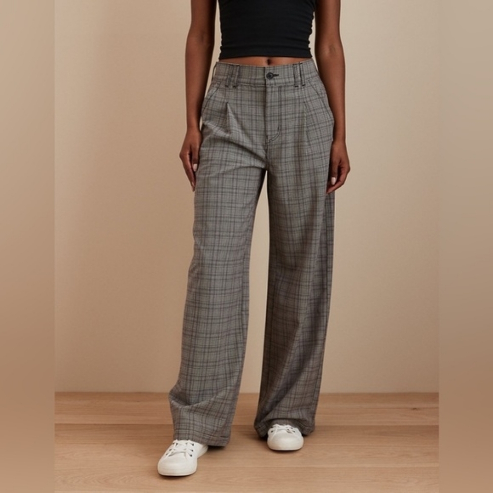 American Eagle Super High Rise Stretch Wide-Leg Trousers Size 2